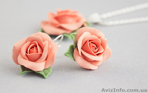 Комплект Персиковые розы #1007899
