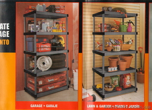 Стеллажи пластиковые (ПВХ). Пр-ва США. Большой грузоподьемн. Новые. #1004066