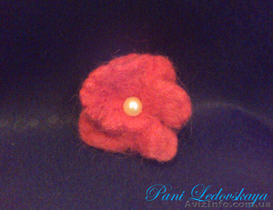 Брошка из 100% овечьей шерсти  #1011503