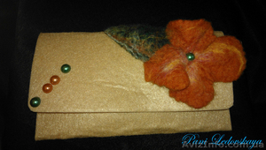 Эксклюзивная косметичка из фетра и шерсти #1011511