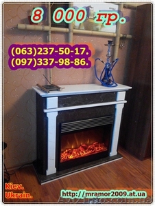 Готовый портал из мрамора   электрический камин = 8 000 гр. #1024937