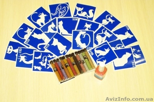 трафареты для глиттер-тату #1028041