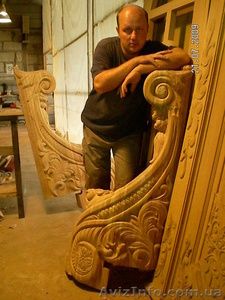 лестницы из массива ясеня,  столбы начальные резные #1044833