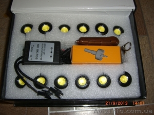 ходовые огни Стробоскопы - DRL -011 БЕЛЫЕ - врезные с пультом Д/У #1038850