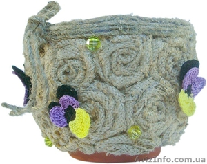 Подарок для любимых: Цветочный горшок ручной работы 