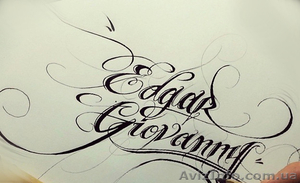 Акция,  татуировка надпись стоит - 150грн. Тату салон DimTattoo #1037216