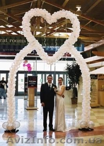 Украсить свадьбу,  оформление шарами,  украшение зала,  шарики на свадьбу #1044590