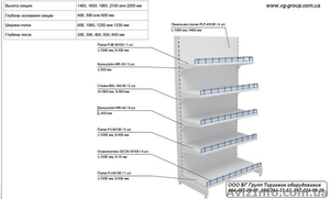 Стеллажи металлические торговые универсальные #1062313