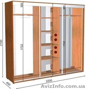 шкаф купе 220 45 210 #1056495