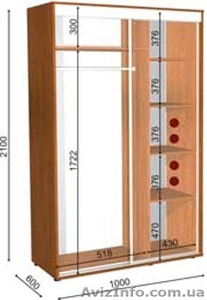 шкаф купе 100 60 210 #1056533