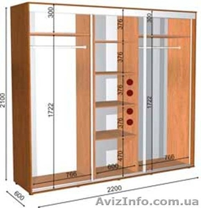 шкаф купе 220 60 210 #1056515