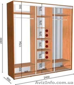 шкаф купе 240 60 240 #1056445
