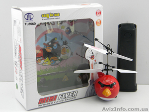 Подарок для ребёнка - летающая игрушка  Аngry Birds Helicоpter. АКЦИЯ #1049321
