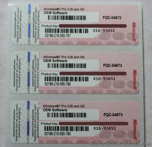 Лицензионные наклейки Windows 7 Pro #1058733