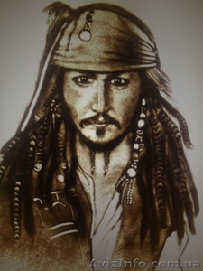 Портрет (картина)  нарисованная песком. #1056236