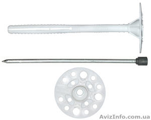 дюбельное крепление для изоляции с металлическим стержнем с термоголовкой #1055743