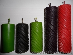 Свечи цветные 100% восковые, цельно окрашенные. #1056681