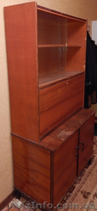 Шкаф - секретер из натурального дерева,  для прихожей,  гостиной #1077906