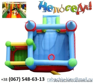«Крепость с горкой» –надувной батут для детей до 14 лет #1071222