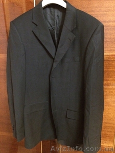 мужской костюм ,  шерсть,  черный,  Франция 48 р. #1067152