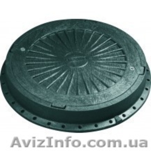 Люки пластиковые черные и цветные с замком,  ф 620мм Львів #1078796