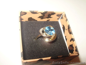 Колечко з бриллиантами  и топазом #1068962