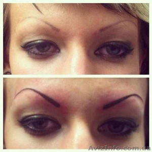 Татуаж бровей,  губ,  век,  пирсинг,  закрытие шрамов,  Днепропетровск. #1084135