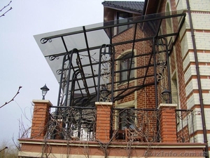 Навесы и козырьки из поликарбоната или стекла под ключ #1091736