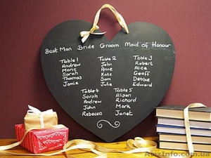 Грифельные доски - интересный декор для свадьбы,  фотосессии,  интерьера #1108971