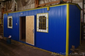 Бытовка модуль 7000 мм х 2450 мм х 2900 мм на лыжах +2 ком. с тамбуром  #1109498