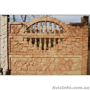 Бетонный забор цветной (под мрамор) #1102838