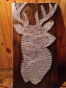Картина ручної роботи з дерева - олень #1098465