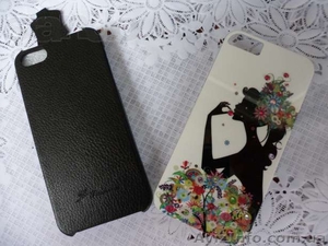 Чехол Elegant Lady и чёрный кожаный чехол для iphone 5/5 (недорого) #1114051