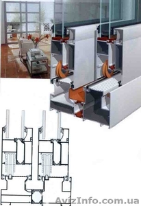 Раздвижные окна и двери из алюминия , теплые и холодные . #1114452