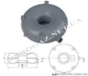 Баллон ATIKER тороидальный наружный полнотелый D.600 H.200 45л #1133180