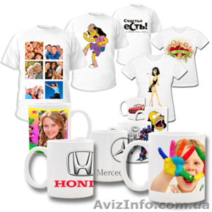 Печать на футболках,  кружках,  пазлах,  тарелках и т.д.   #1127304