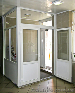 Алюминиевые окна двери балконы витрины кабинки... #1148537