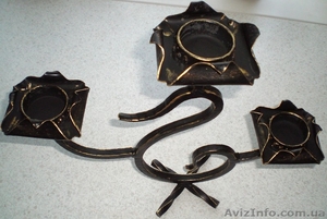 продам кованные подсвечники на 3 свечи #1144012