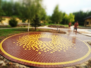 Укладка тротуарной плитки,  клинкерной,  гранитной брусчатки.  #1057512