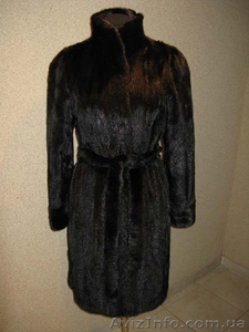 Длинная норковая шуба с поясом норка из Польши #1149719