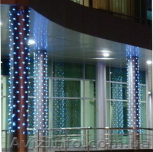 Новогоднее оформление магазинов,  световая иллюминация. Монтаж световых гирлянд. #1164500