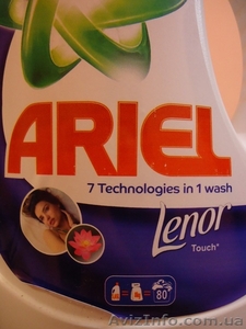 Новинка в Украине. Оригинальный гель для стирки Ariel+Lenor automat 5, 65 литра. #1164729