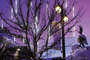 Гирлянды сосульки светодиодные. Новогодние уличные украшения #1166812