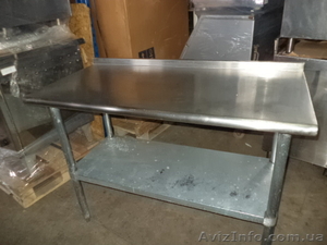 Стол нержавеющий с регулируемой полкой б/у #1167123