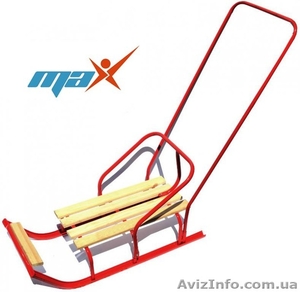 Детские санки с ручкой-толкателем дешево #1154986