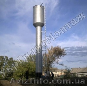 Водонапорные башни ВБР 15, 25, 50, 100, 160м3 Изготовление,  монтаж,  продажа башен #1159894