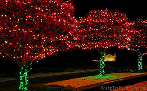 Новогоднее оформление города,  украшение фасадов гирляндами.Монтаж гирлянд. #1170799