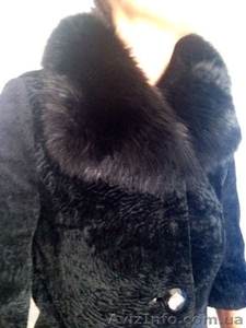 Шуба Австралийский мутон   песец (натуральный мех) #1173408