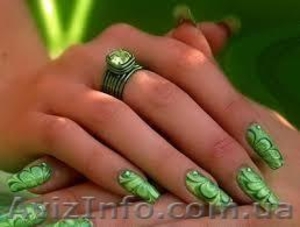 Гель наращивание ногтей с выездом на дом. Скидка 50%! #1173076