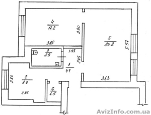 2-комнатная квартира под офис 2 этаж 3-этажного кирпичного дома #1173125